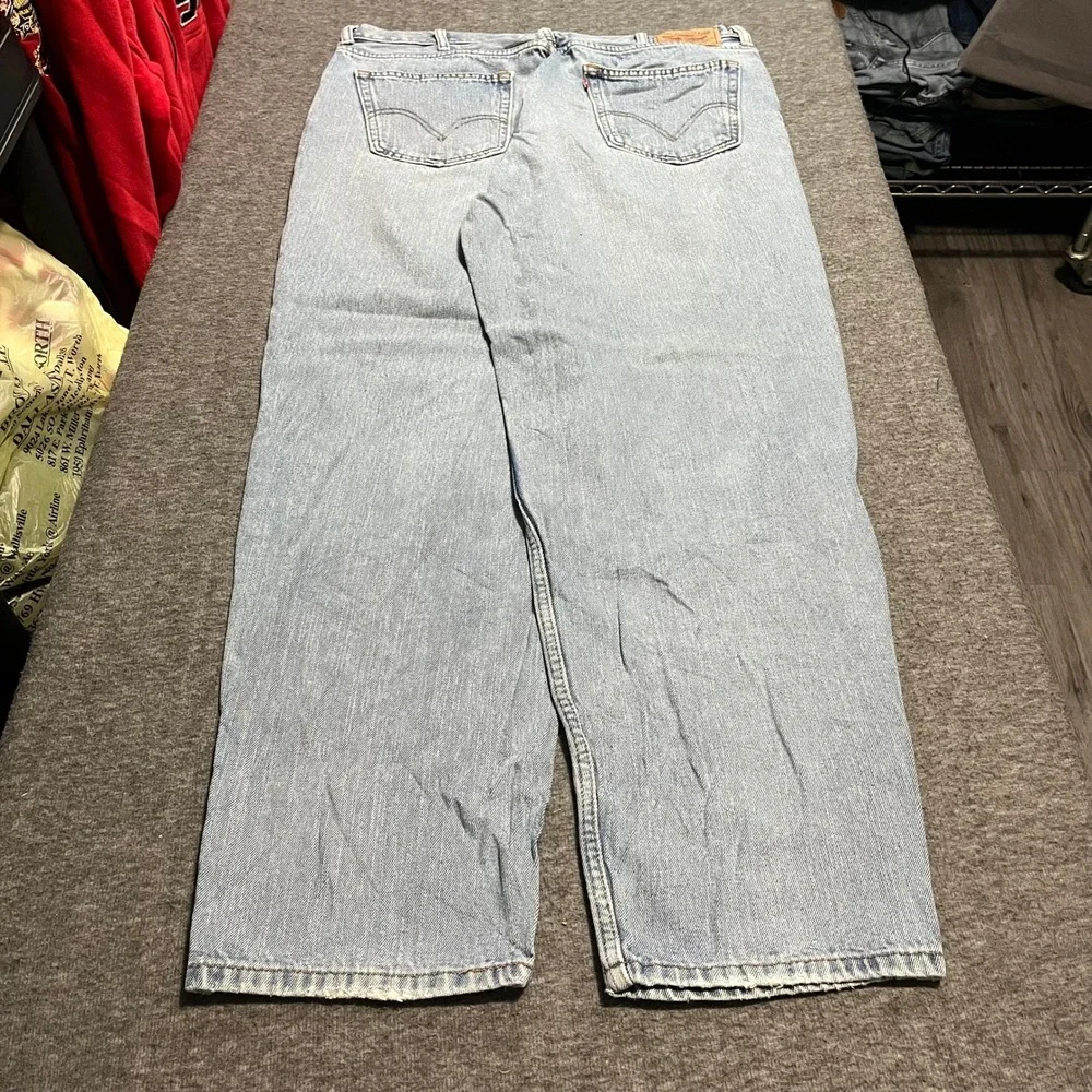 Levis 560 Comfort Fit Light Wash Baggy Denim Jeans W40 L34 Mens Blue